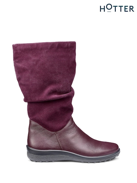 Hotter Red Regular Fit Mystery Zip Boots (Y08479) | €164