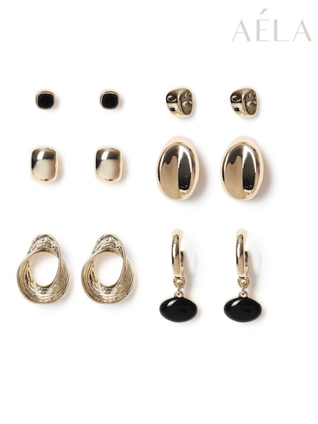 Aela Gold Tone Multipack Earrings (Y08507) | 28 €
