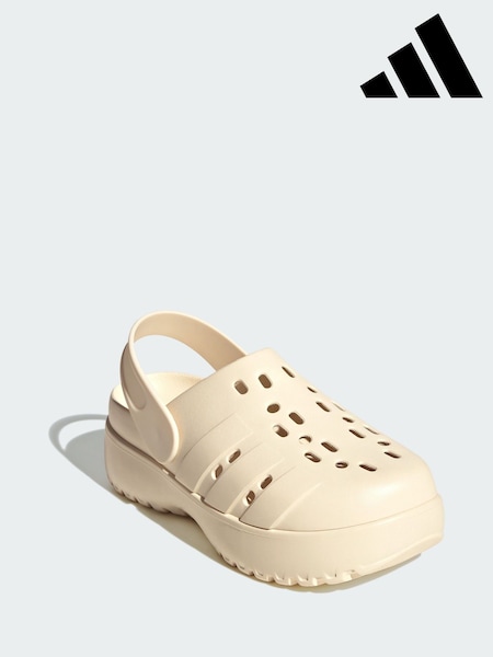 adidas White Adilette Platform Sandals (Y08521) | R$ 375