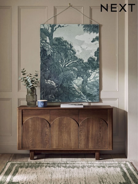 Extra Large Woven Forest Tapestry Fabric Wall Hanging