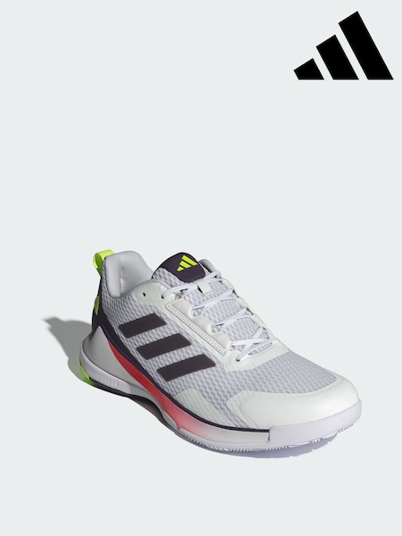adidas White Novaflight 2 Indoor Shoes (Y08588) | AED524