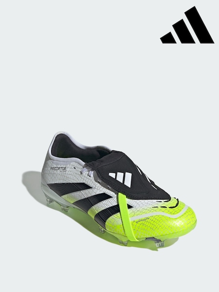 adidas White Predator Pro Fold-Over Tongue Firm Ground Boots (Y08591) | AED815