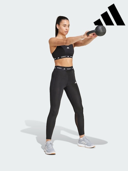 Black - Adidas Techfit Stash Pocket Full Length Leggings