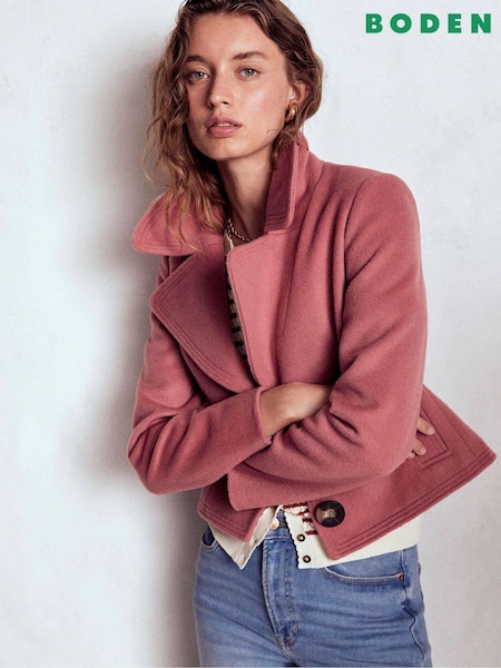 Boden Pink Topstitch Jacket (Y08824) | AED1,101