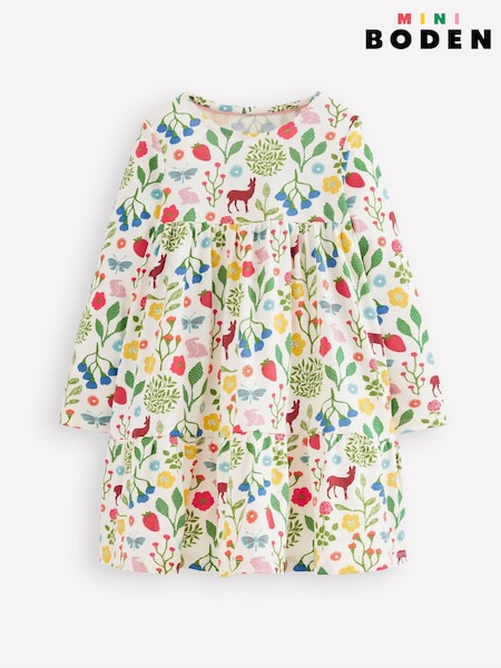 Boden Natural Ariel Long Sleeve Twirly Dress (Y08835) | €36 - €42