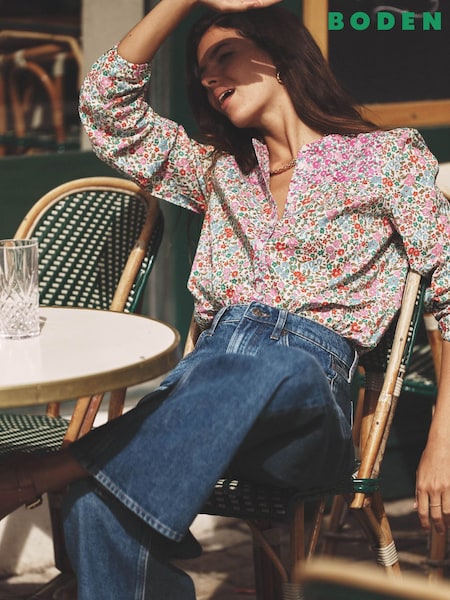 Boden Green Corrine Cotton Top (Y08853) | €123