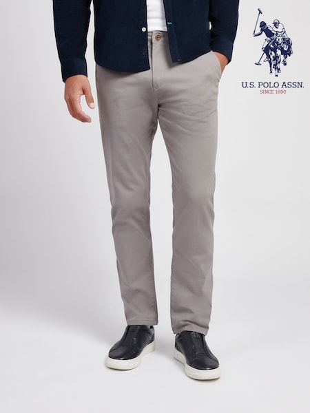 U.S. Polo Assn. Grey Classic Chinos Trousers (Y09168) | €83