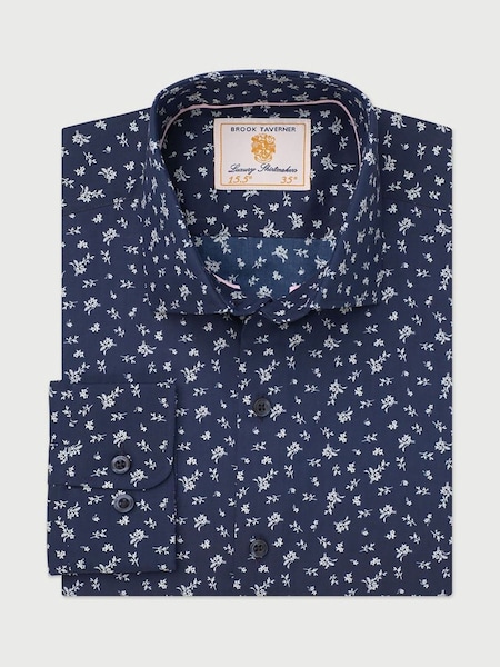 Brook Taverner Blue Floral Shirt (Y09276) | €63