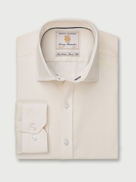 Brook Taverner Cream Single Cuff Shirt (Y09283) | €63