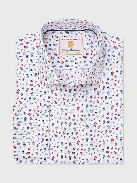 Brook Taverner Red Floral Shirt (Y09287) | €63
