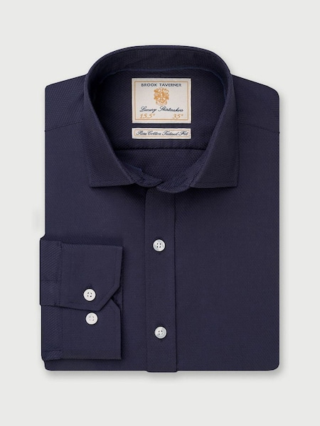Brook Taverner Blue Single Cuff Shirt (Y09301) | €63