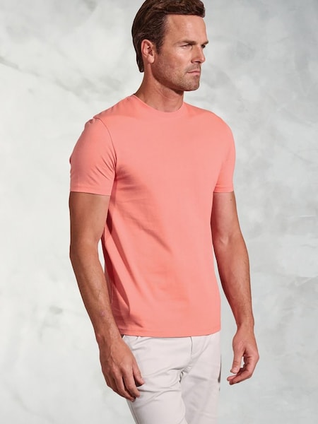Brook Taverner Orange Pure Cotton Jersey T-Shirt (Y09315) | 124 QAR