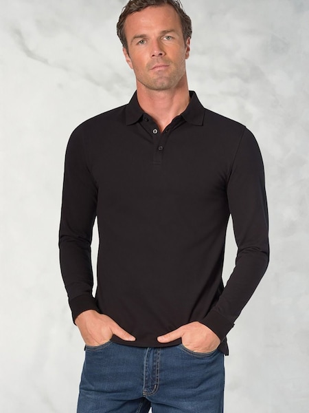 Brook Taverner Long Sleeve Stretch Cotton Polo Shirt (Y09323) | 71 €