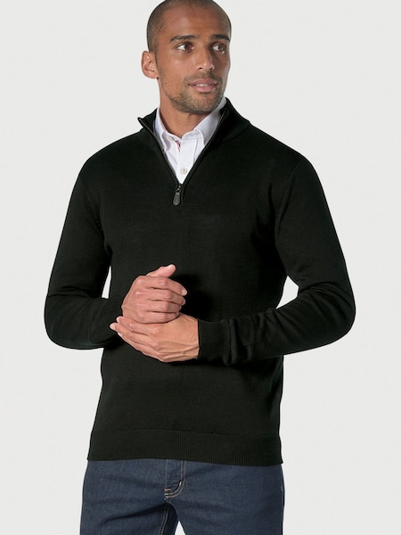 Brook Taverner Zip Neck Jumper (Y09333) | R$ 545