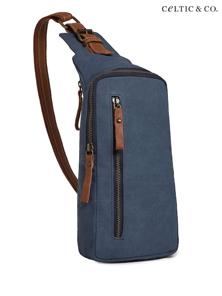 Celtic & Co. Blue Canvas Sling Bag (Y09354) | €105