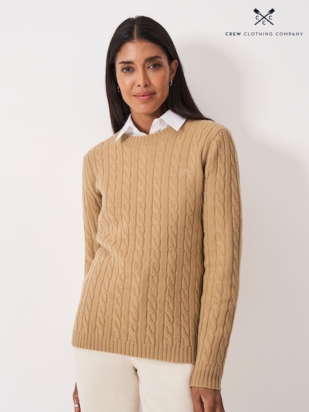 Crew Clothing Company Brown Harmony Crew Neck Jumper (Y09425) | €86