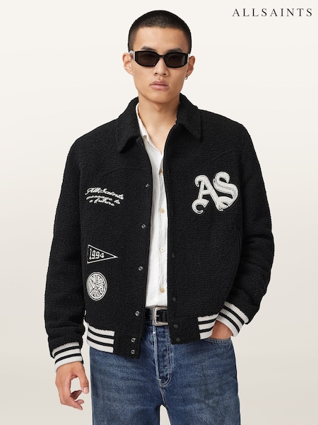 AllSaints Black Baum Bomber Jacket (Y09451) | €489