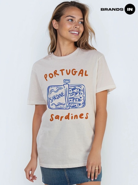Brands In White Portugal Sardines Graphic T-Shirt (Y09513) | €28