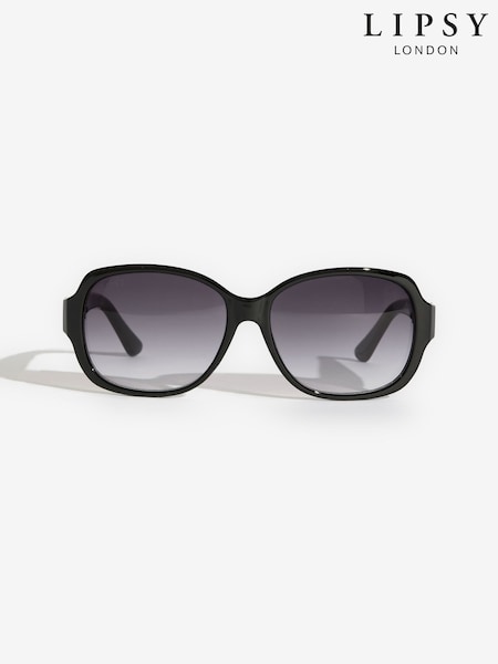 Lipsy Black Wrap Around Sunglasses (Y09523) | SGD 27