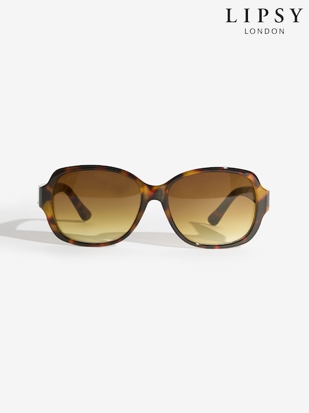 Lipsy Brown Wrap Around Sunglasses (Y09527) | 94 SAR