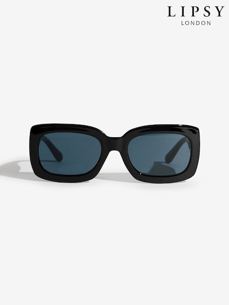 Lipsy Black Chunky Slim Sunglasses (Y09531) | €22