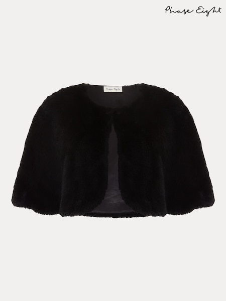 Phase Eight Black Faux Fur Stole Jackets (Y09654) | €87