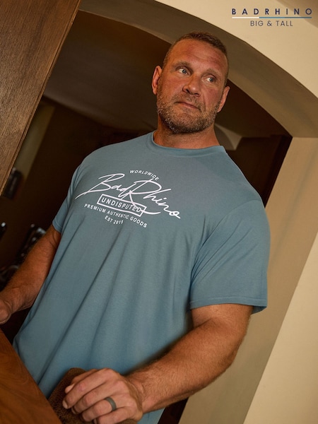 BadRhino Big & Tall Light Blue Signature T-Shirt (Y09708) | €25
