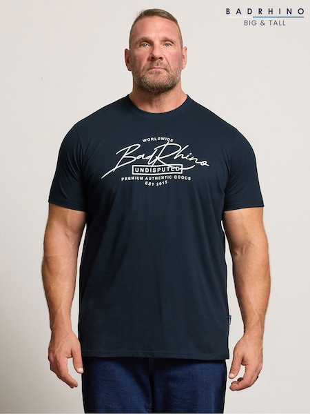 BadRhino Big & Tall Blue Signature T-Shirt (Y09716) | €25