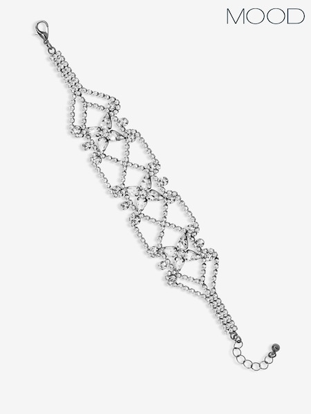 Mood Black Crystal Lattice Bracelet (Y09818) | 73 QAR