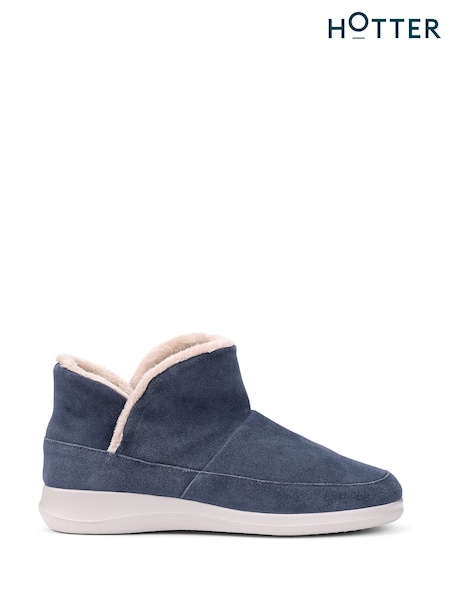 Hotter Blue Wide Fit Adore Slip-On Slippers (Y10031) | €69