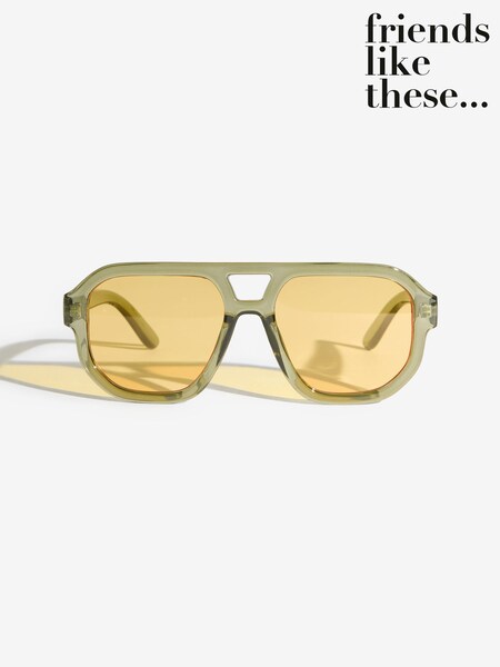 Verde - Friends Like These Fashion Aviator Sunglasses (Y10252) | 21,500 ARS