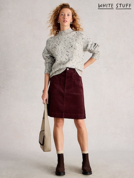 White Stuff Purple Tia Cord Skirt (Y10571) | €83