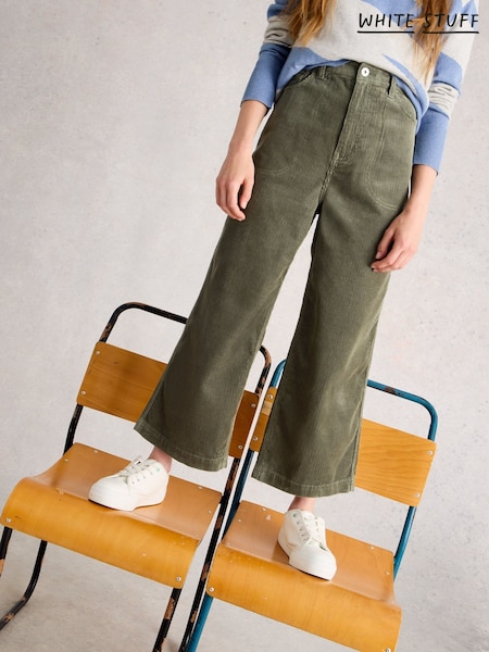 White Stuff Tia Cord Wide Leg Crop Trousers (Y10593) | 98 €