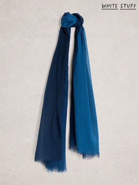 White Stuff Blue Penny Plain Oversized Scarf (Y10597) | €35