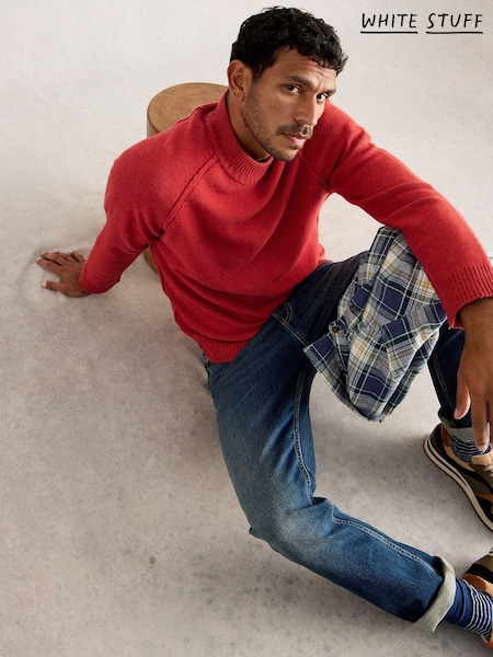 White Stuff Milton Lambswool Mock Neck Jumper (Y10604) | R$ 585