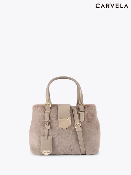 Carvela Maria Mini Fur Nude Bag (Y10641) | €158