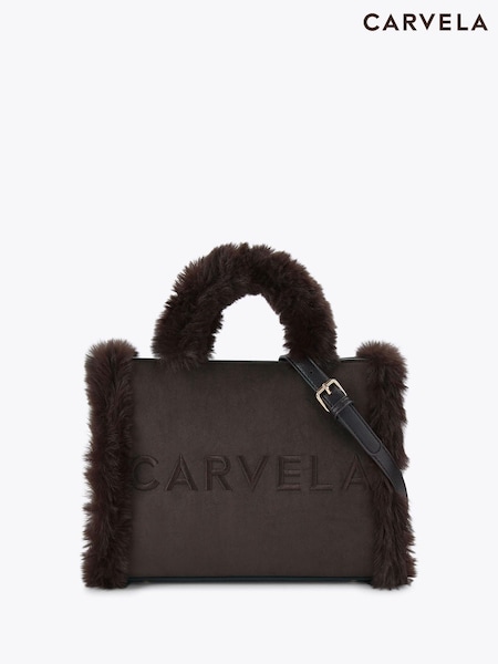 Carvela Frame Midi Fur Brown Bag (Y10646) | €118
