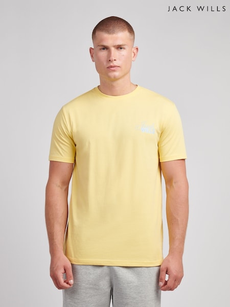 Jack Wills Yellow Chest Graphic T-Shirt (Y10697) | €33