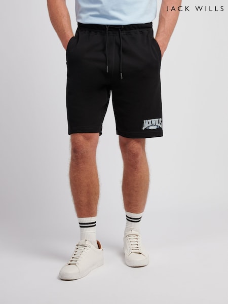 Jack Wills Black Sports Team Loopback Shorts (Y10706) | R$ 295
