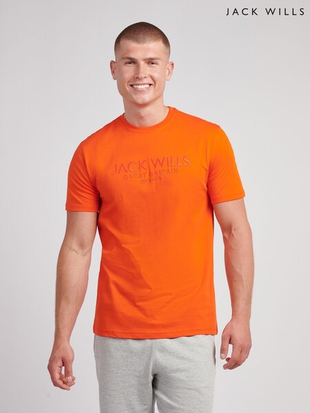 Jack Wills Orange Carnaby T-Shirt (Y10711) | 124 QAR