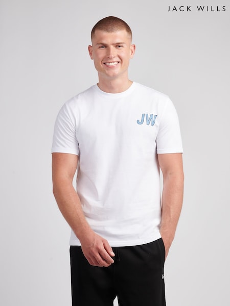 Jack Wills White Sports Club T-Shirt (Y10725) | 124 QAR
