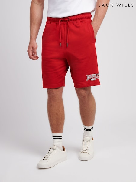 Jack Wills Red Sports Team Loopback Shorts (Y10734) | R$ 295
