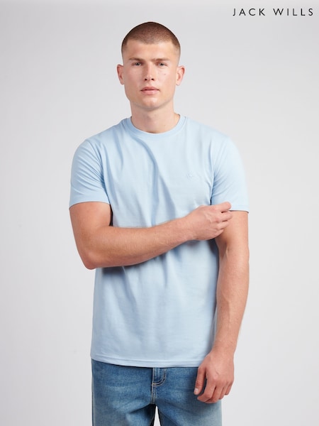 Jack Wills Chambray Blue Sandleford T-Shirt (Y10735) | 124 QAR
