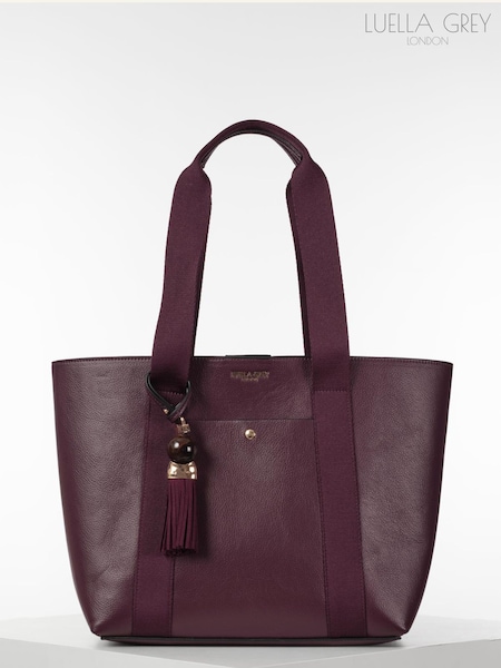 Luella Grey Burgundy Benita Casual Tote With Pouch (Y10771) | €126
