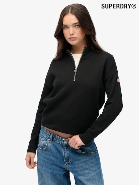 Superdry Slouchy Knitted Half Zip Jumper (Y10841) | R$ 545