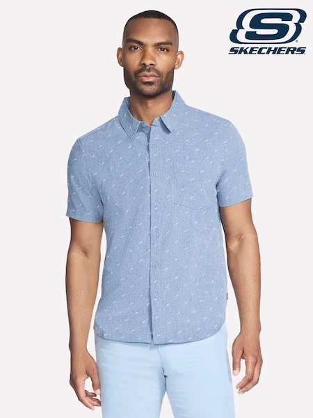 modra - Skechers GO WALK Air Printed Short Sleeve Shirt (Y11425) | € 64
