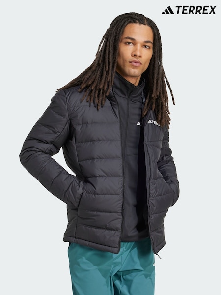 adidas Terrex Black Multi Light Down CLIMAWARM Hooded Jacket (Y11429) | €172