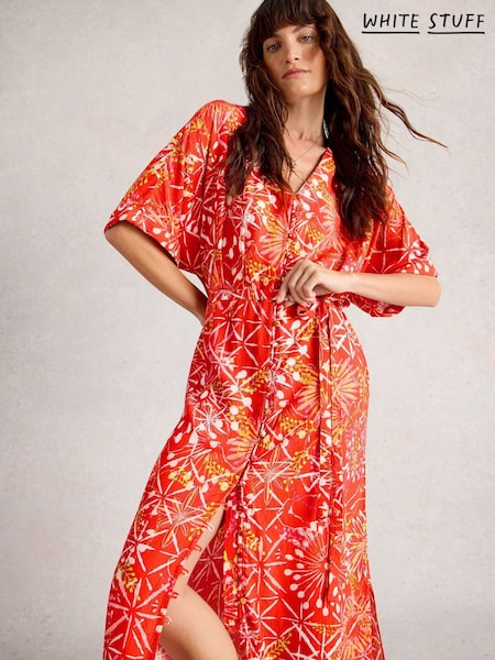 White Stuff Red Kiki Kimono Dress (Y11445) | €126