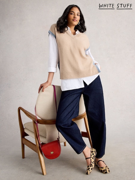 White Stuff Natural Cashmere V-Neck Tank (Y11471) | €154