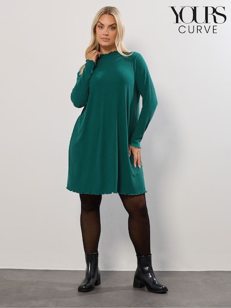 Yours Curve Green Lettuce Edge Tunic (Y11814) | €36
